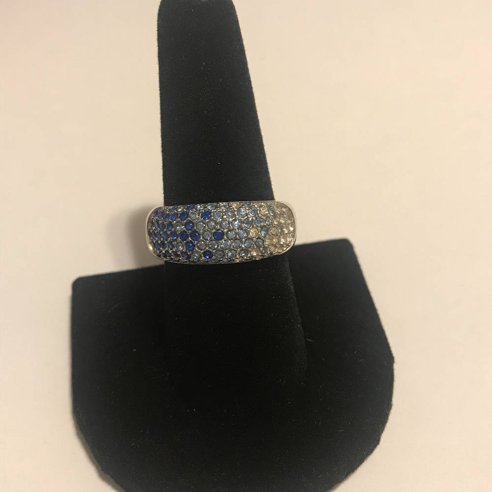 BLUE-WHITE OMBRE RING NVC SIZE 9